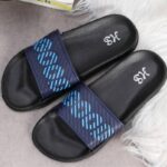 شبشب رجالي لون كحلي مخطط أزرق