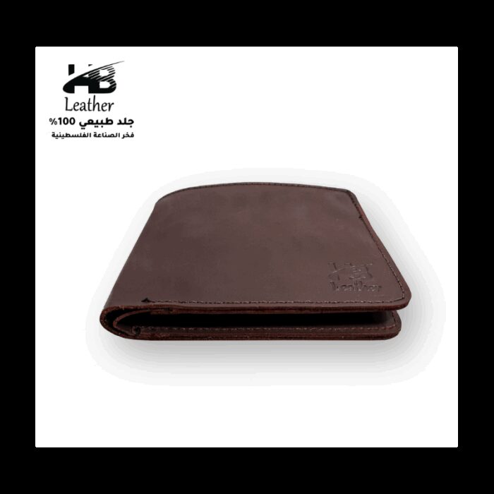 ⁦محفظة شبابيه جلد طبيعي لون بني⁩ - الصورة ⁦2⁩