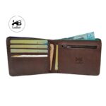 ⁦محفظة شبابيه جلد طبيعي لون بني⁩ - الصورة ⁦3⁩