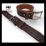حزام رجالي جلد طبيعي عرض
 4.2 لون بني