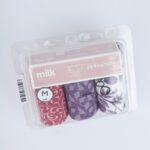 طقم داخلي نسائي قطني مُكون من 3 قطع بألوان متعددة