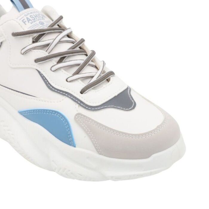 ⁦حذاء فاشن جلد للرجال لون أبيض⁩ - الصورة ⁦4⁩