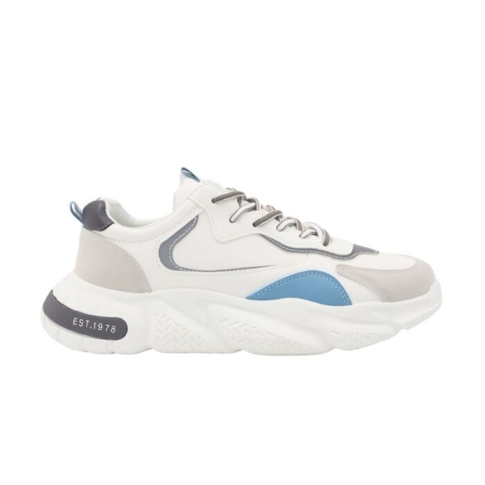 ⁦حذاء فاشن جلد للرجال لون أبيض⁩ - الصورة ⁦5⁩