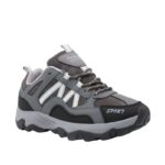 ⁦حذاء فاشن سبورت جلد للرجال لون رمادي⁩ - الصورة ⁦2⁩