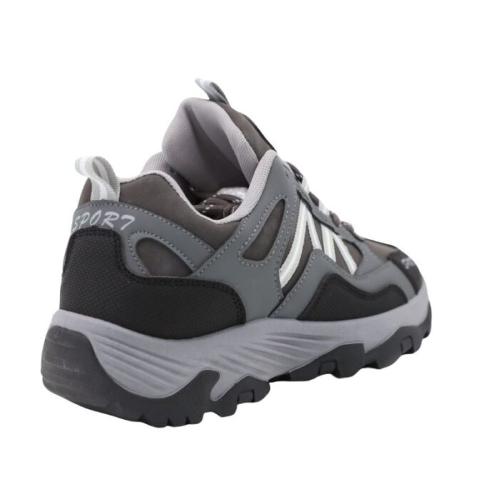 ⁦حذاء فاشن سبورت جلد للرجال لون رمادي⁩ - الصورة ⁦6⁩