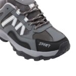 ⁦حذاء فاشن سبورت جلد للرجال لون رمادي⁩ - الصورة ⁦8⁩