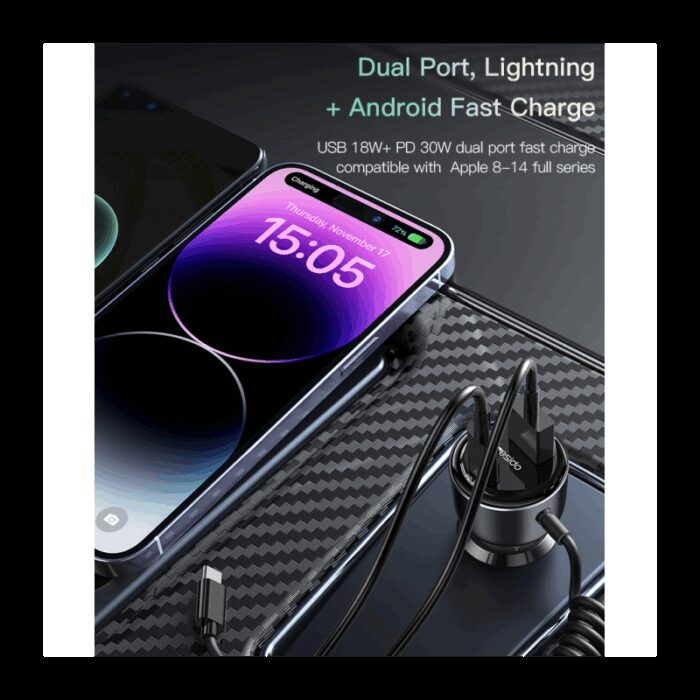 ⁦Yesido Y56 60W Fast Charging Car Charger⁩ - الصورة ⁦5⁩