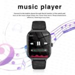 ⁦ساعة ذكية شاشة ملونة لمس 1.77 بوصة - مقاومة لرذاذ الماء بلوتوث إصدار متوافق 5.0 - حزام سليكون لون أسود C20⁩ - الصورة ⁦4⁩