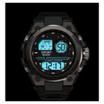 ⁦ساعة يد رياضية رقمية ضد الماء - بشاشة مزدوجة مع إضاءة LED رقمية لون أسود⁩ - الصورة ⁦2⁩