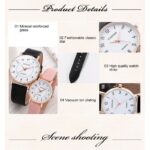 ⁦بكج ساعة كبلز (للازواج) - حزام جلد - لون أسود وزهري⁩ - الصورة ⁦4⁩