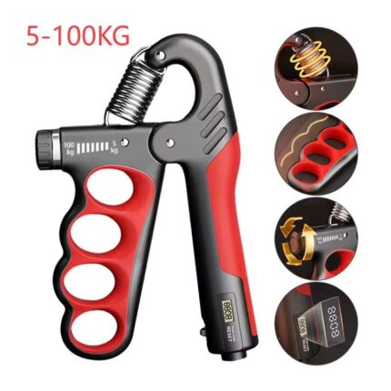 أداة تقوية قبضة اليد قابلة للتعديل من وزن 5 -100 كغم  تحتوي على نظام العد الذكي وشاشة LCD