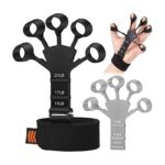 ⁦أداة تدريب وتقوية قبضة اليد مصنوعة من السيليكون القوي لتمرين عضلات اليد والرسغ والأصابع وزيادة مرونتها وقوتها وتخفيف الآلام- مستوى متقدم لون أسود⁩ - الصورة ⁦2⁩