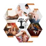 ⁦أداة تدريب وتقوية قبضة اليد مصنوعة من السيليكون القوي لتمرين عضلات اليد والرسغ والأصابع وزيادة مرونتها وقوتها وتخفيف الآلام- مستوى متقدم لون أسود⁩ - الصورة ⁦5⁩