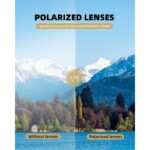 ⁦نظارة حساسة للضوء (Polarized) عدسة مربعة أصلية لون أسود للرجال والنساء - GG051⁩ - الصورة ⁦2⁩