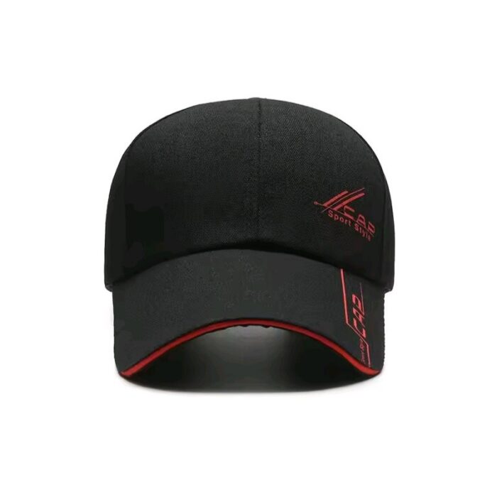 ⁦قبعة طقية أنيقة للرجال ذات حافة طويلة أسود مع أحمر⁩ - الصورة ⁦4⁩