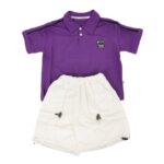 طقم قطعتين للأطفال لون بنفسجي