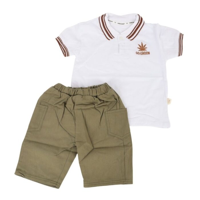 ⁦طقم قطعتين للأطفال لون أبيض⁩ - الصورة ⁦2⁩