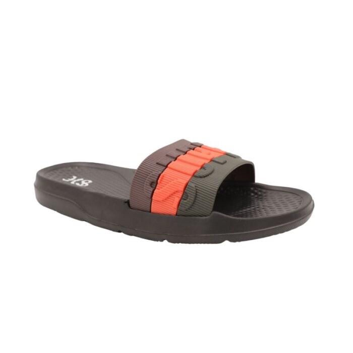 ⁦شبشب رجالي لون أسود وبرتقالي⁩ - الصورة ⁦3⁩