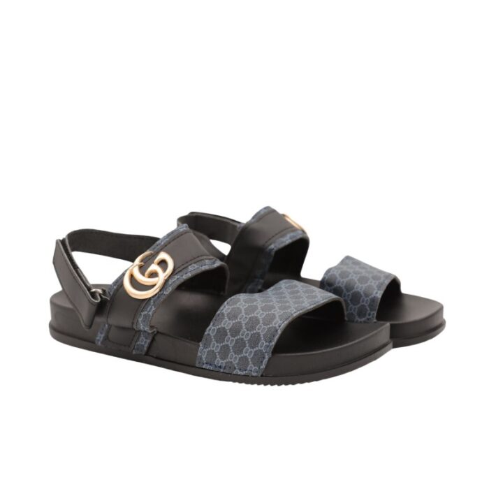 103383189_685eb8ea97a24 بابوج ستاتي مفتوح نقشة غوتشي لون كحلي - الصورة 1