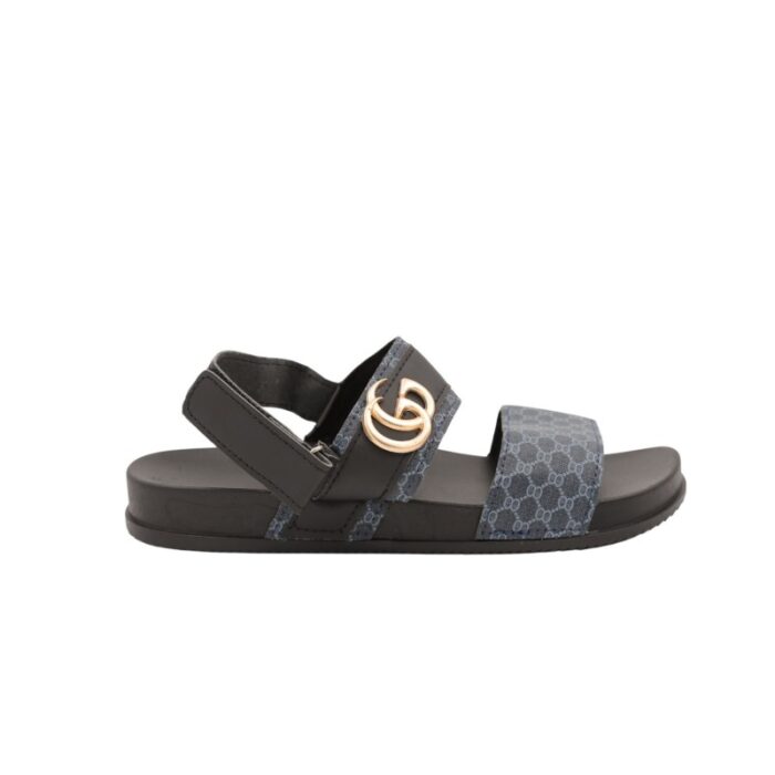 ⁦بابوج ستاتي مفتوح نقشة غوتشي لون كحلي⁩ - الصورة ⁦3⁩