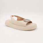 ⁦صندل للصبايا قماش لون بيج⁩ - الصورة ⁦6⁩