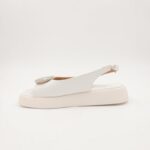 ⁦صندل للصبايا قماش لون ابيض⁩ - الصورة ⁦5⁩