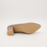 ⁦حذاء كعب عريض عالي للنساء لون بني⁩ - الصورة ⁦7⁩