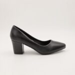 ⁦حذاء كعب عريض عالي للنساء لون اسود⁩ - الصورة ⁦3⁩