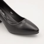 ⁦حذاء كعب عريض عالي للنساء لون اسود⁩ - الصورة ⁦6⁩