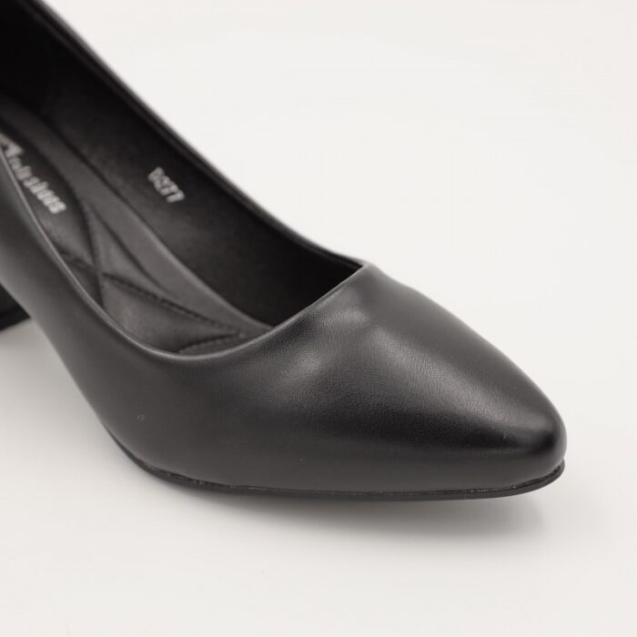 ⁦حذاء كعب عريض عالي للنساء لون اسود⁩ - الصورة ⁦6⁩