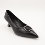 ⁦حذاء كعب رفيع عالي للنساء لون اسود⁩ - الصورة ⁦3⁩