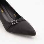 ⁦حذاء كعب عالي عريض لون اسود⁩ - الصورة ⁦6⁩