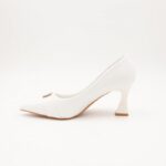⁦حذاء كعب عالي رفيع للنساء لون ابيض⁩ - الصورة ⁦6⁩