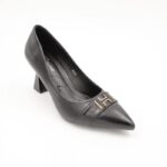 ⁦حذاء كعب عالي رفيع للنساء لون اسود⁩ - الصورة ⁦5⁩