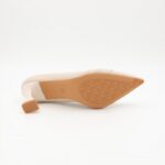 ⁦حذاء كعب عالي رفيع للنساء لون بيج⁩ - الصورة ⁦6⁩