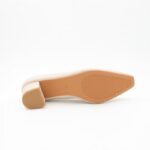 ⁦حذاء كعب متوسط نسائي بتصميم كلاسيكي لون بيج⁩ - الصورة ⁦7⁩