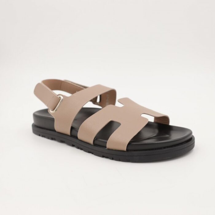 ⁦صندل ستاتي لون بيج واسود⁩ - الصورة ⁦2⁩