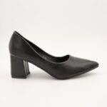 ⁦حذاء كعب عريض متوسط للنساء لون اسود⁩ - الصورة ⁦3⁩