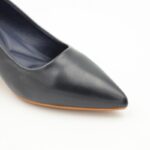 ⁦حذاء كعب ستاتي عريض متوسط لون كحلي⁩ - الصورة ⁦4⁩