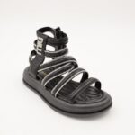 ⁦صندل بناتي باحزمه عالي لون اسود⁩ - الصورة ⁦4⁩