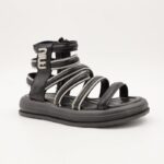 ⁦صندل بناتي باحزمه عالي لون اسود⁩ - الصورة ⁦6⁩