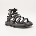 ⁦صندل بناتي باحزمه عالي لون اسود⁩ - الصورة ⁦7⁩