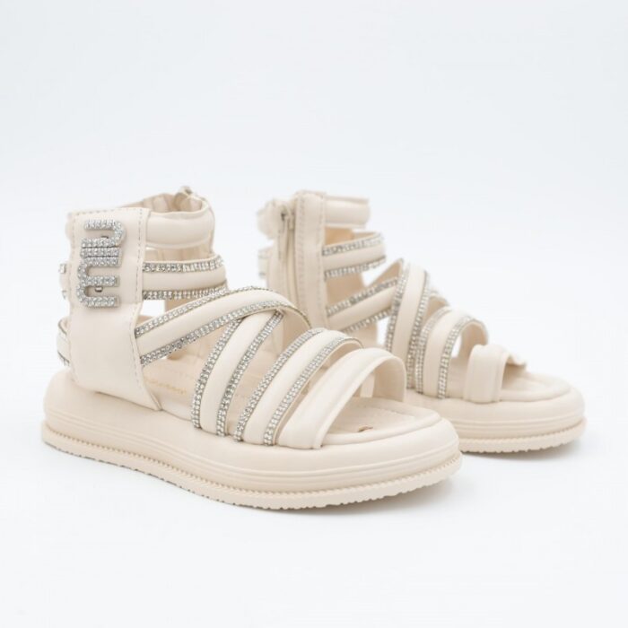 103383334_685ebaf8b0dcb صندل بناتي باحزمه عالي لون بيج - الصورة 1