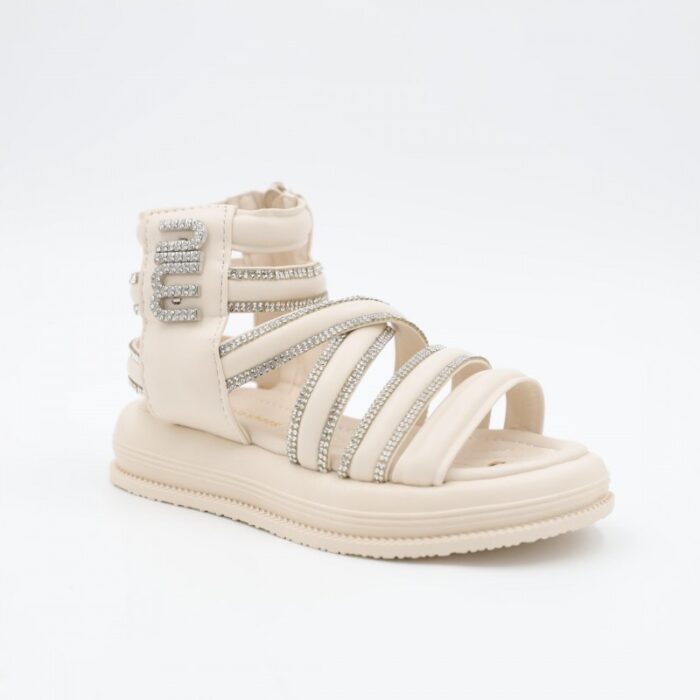 ⁦صندل بناتي باحزمه عالي لون بيج⁩ - الصورة ⁦2⁩