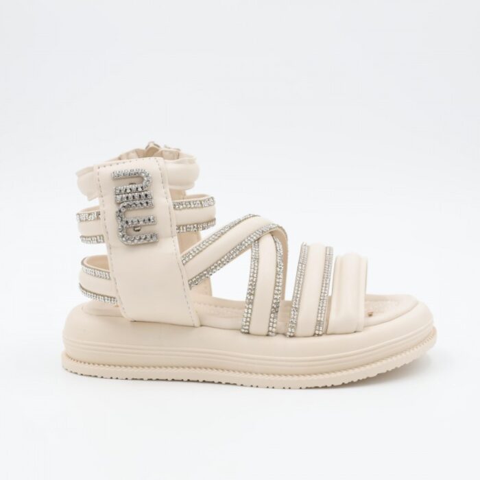 ⁦صندل بناتي باحزمه عالي لون بيج⁩ - الصورة ⁦3⁩