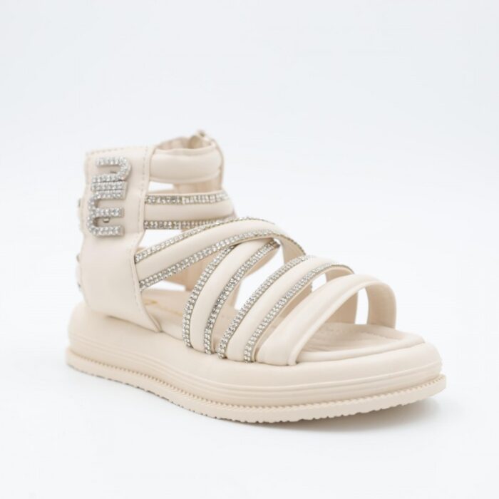 ⁦صندل بناتي باحزمه عالي لون بيج⁩ - الصورة ⁦5⁩