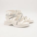 صندل بناتي عالي لون ابيض