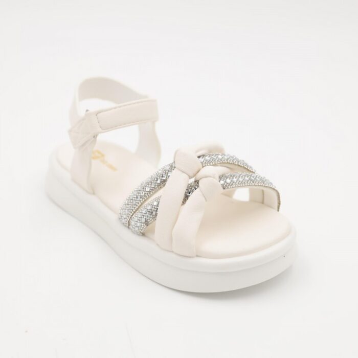 ⁦صندل بناتي لون ابيض⁩ - الصورة ⁦3⁩