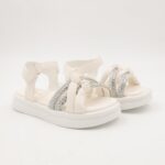 ⁦صندل بناتي لون ابيض⁩ - الصورة ⁦4⁩