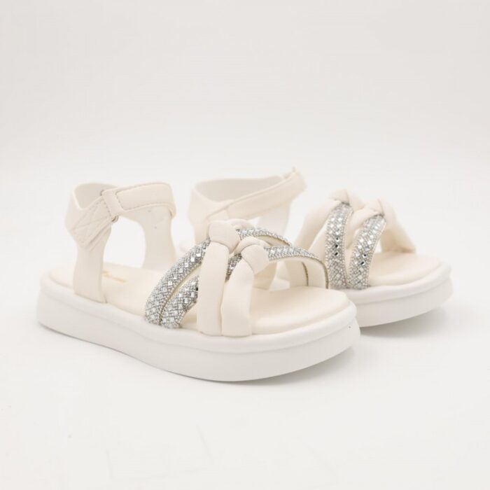 ⁦صندل بناتي لون ابيض⁩ - الصورة ⁦4⁩